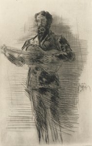 The Guitar Player by James Abbott McNeill Whistler